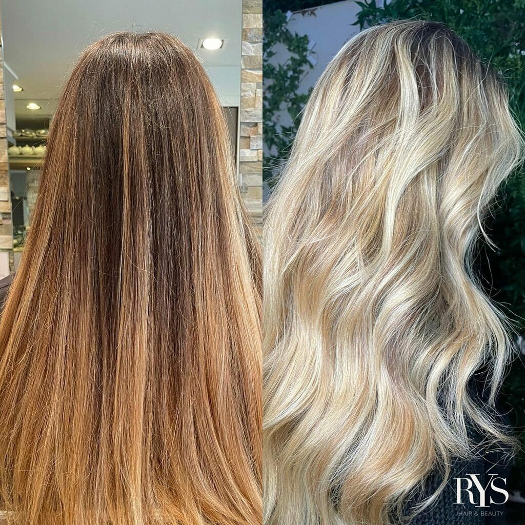 RYSHair's tweet photo. BALAYAGE + TONER + BLOWDRY
👇🏼
Bye bye dull hair 

HELLO blonde transformation 😍🤭

Hair by @marta.martineau.hair 
•
•
•
•
•

#blondes #blondesdoitbetter #blondestyle #blõndeshavemorefun #blondespecialists #blondesrule #blondesarebetter #blondesand… https://t.co/cJVJOIuuEe https://t.co/AQBkNrJV21