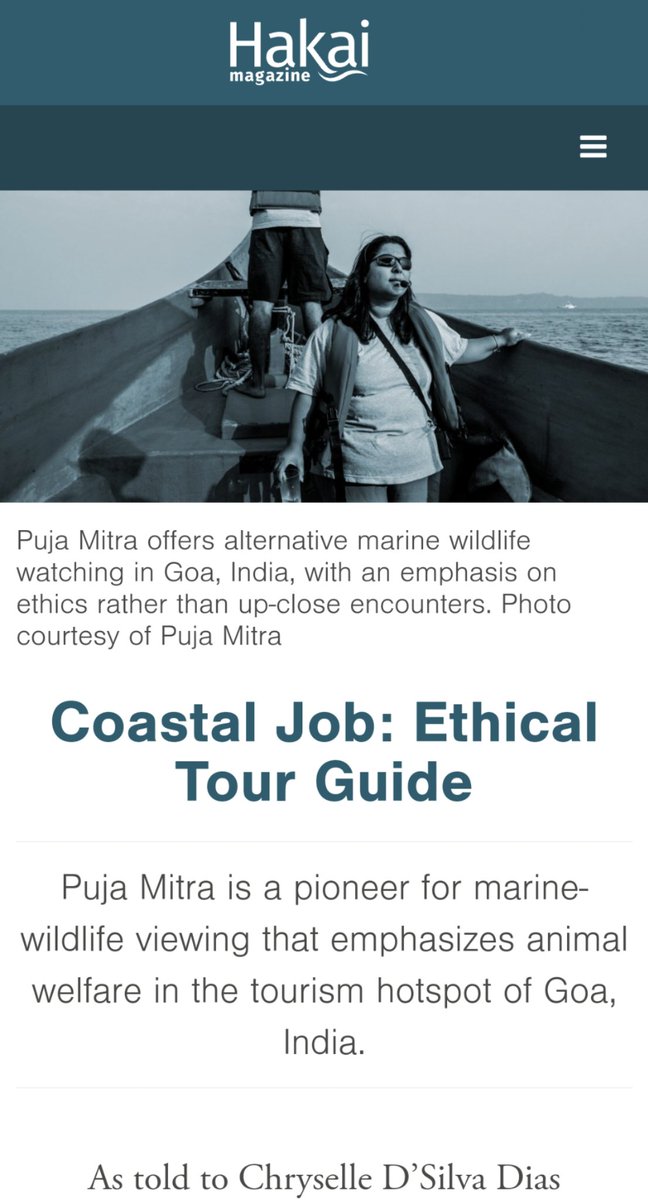 Puja_Goa's tweet photo. Thank you @hakaimagazine &amp; @chryselled for this feature. We hope to continue to encourage people to engage responsibly with any destination they visit. Please visit https://t.co/a4PWt9Ueab for more information on our work. https://t.co/RqaO9butOB