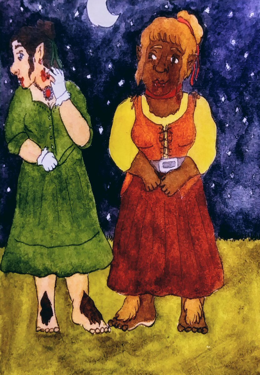 bythestedeside's tweet photo. Happy #Hobbitween all!!!
I have 4 semi spooky drawings to share for the spirit of Halloween and the love of Lotr
Our post quest hobbit/human crew in costumes
lesbian Samfro vampires
Lotr characters in the outfit of a character of the other actor's (I hope that makes sense?) https://t.co/OSxFXs4j3C