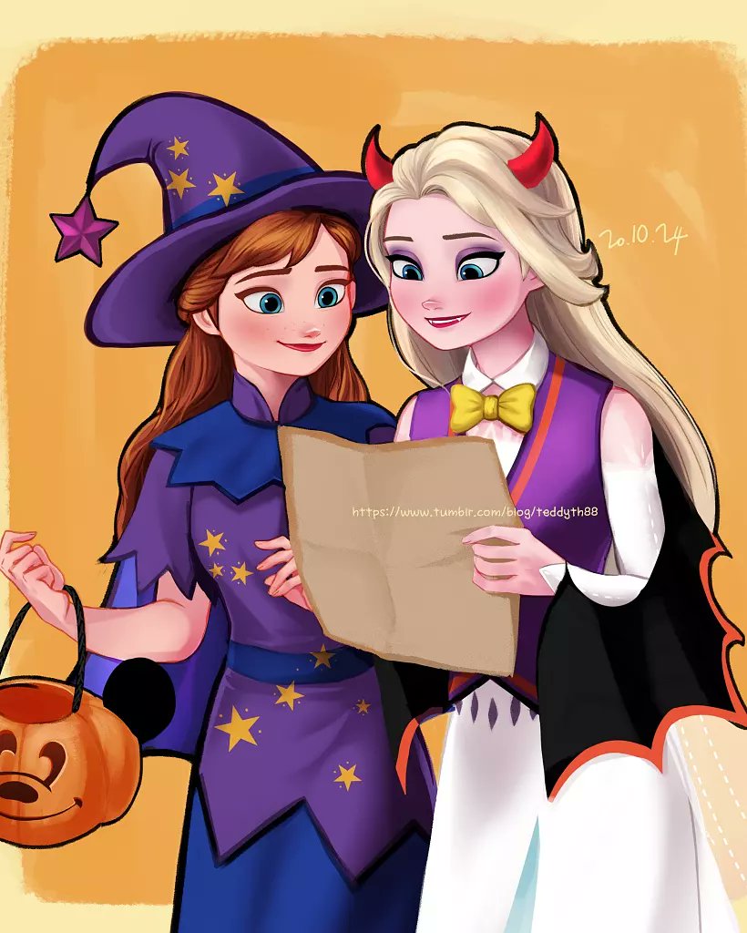 Happy Halloween 🎃🎉 Too All Of Arozen Members. This Time To Celebrate 🎊 Halloween 🎃 With Anna And Elsa. #Halloween #Hallowstream #HalloweenTaylorsVersion #HalloweenHouse #HALLOWEENPARTY #halloweencostumes #Elsa #Anna #Disney