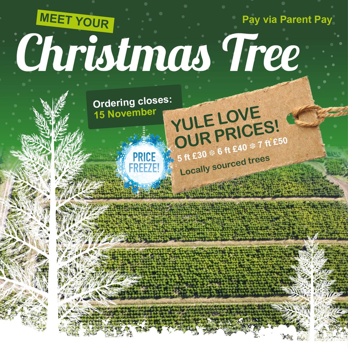 Christmas Tree sale now on! To purchase amazing, locally sourced, Nordmann Fir trees at last year's prices, hop onto ParentPay now. ORDERING CLOSES ON THE 15TH NOVEMBER. If we sell 100 trees we get free delivery, meaning even more funds! <a href="/RoseberyRadio/">Rosebery Radio</a> <a href="/RoseberySchool1/">Rosebery School</a>
