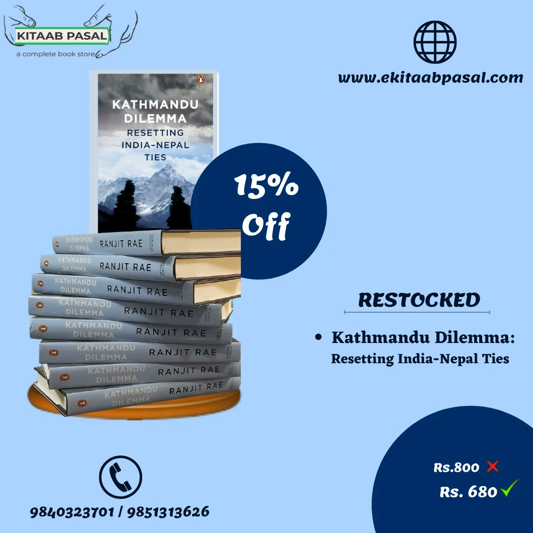 KitaabPasal's tweet photo. RESTOCKED !!
Get with 15% Off!
• Kathmandu Dilemma
Price with 15% Off -- Rs.680
Order Now!! 📚️
#books #newbooks #bookrecommendations #kitaabpasal #bookstagram #Kathmandilemma #ranjitrae https://t.co/lvDO1hPQKv