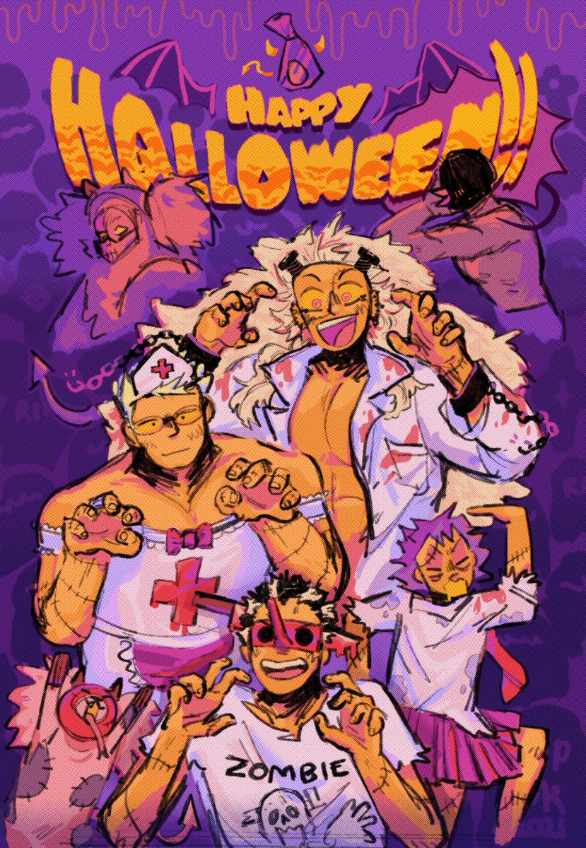 marblellous's tweet photo. 🎃 the en family wishes you a....🎃
#HappyHalloween2021 #dorohedoro https://t.co/GJ47oiQ9Gt