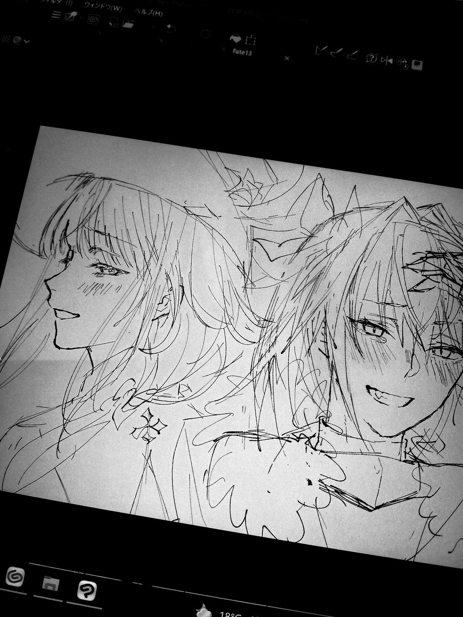 推しに辛そうに笑って欲しいらくがきをしている 