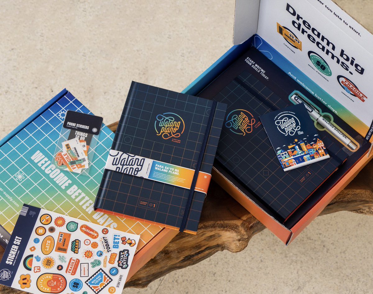 Just restocked our best-selling Walang Plano in Gradient Kit (for pre-orders) 👀 

Walang Plano, walang pressure. This planner encourages you to take your time and reminds you that there will always be days na ‘wala tayong plano’. 

Get it at simmer-supply.com 🌈