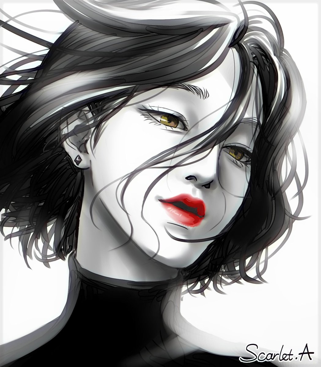 Scarlet_apple21's tweet photo. 왜 이런 분위기로 그려지게될까 그려놓고보니 오늘 할로윈이었구나
뭔가 내 그림은 흑백톤이 더 잘맞는거같아
#일러스트 #자캐 #화보 #illust #weptoon #여캐 https://t.co/varduWj3MD