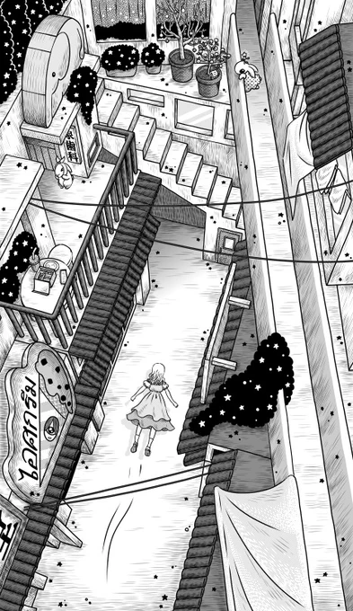 今回のお絵かき期間の漫画はこのアカウント向きではなかったのでひとコマだけ。低空飛行の子。 