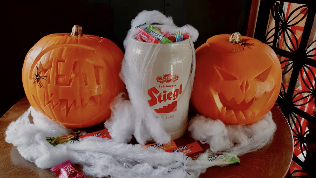 We’re ready for any trick or treaters in the area today (&amp; the grown ups escorting them😉 🍻) 
🍭 🍫 🍬 🎃