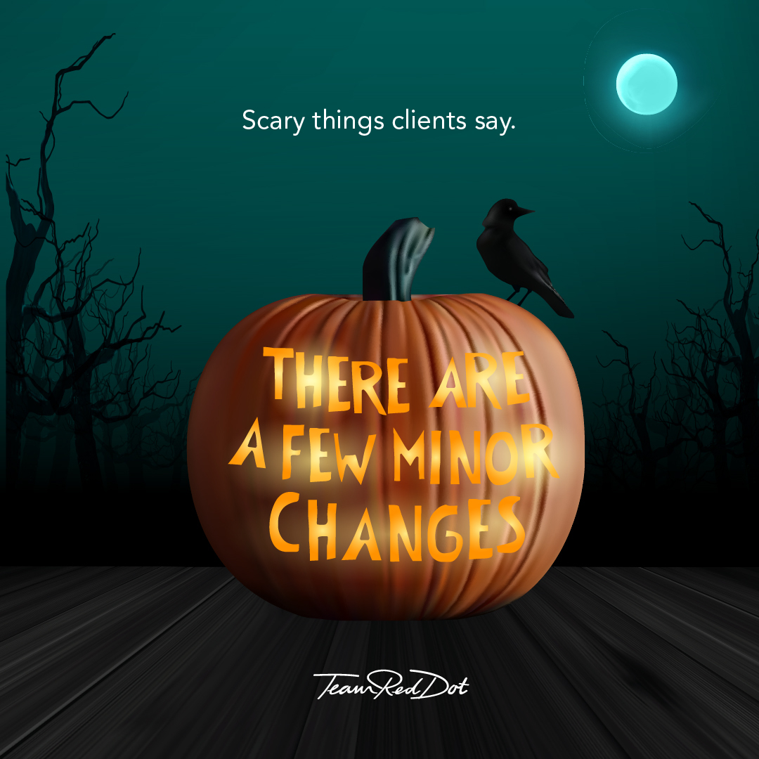 TeamRedDotDXB's tweet photo. For some it’s Halloween. For others, it’s just another day in advertising. For those celebrating – Happy Halloween. 

#TeamRedDot #happyhalloween #Halloween #socialmediaagency #spooktacular  #mediaagency #creativeagency #justagencythings #thingsclientssay #agency #agencylife https://t.co/aCNfX2wx51
