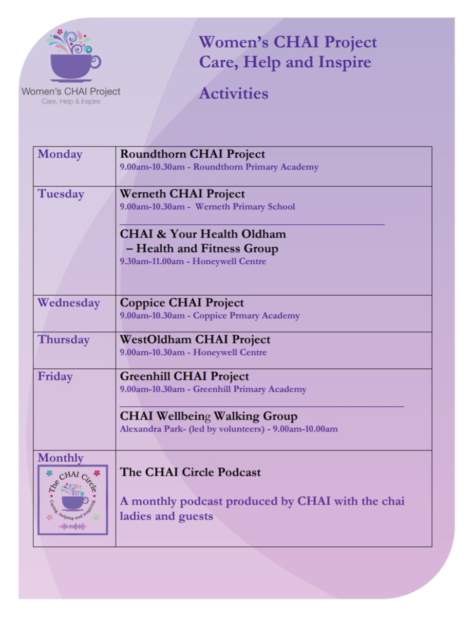 Check out our weekly term-time activities! ☕🏃‍♀️🧘‍♀️🎙
 If you are interested in joining any of our groups please direct message us.