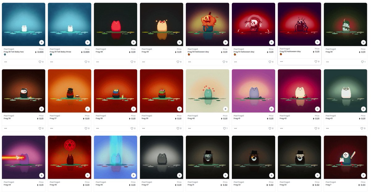 Cute frogs today!!!!👇
opensea.io/collection/r-i…
❤️🧡💛💚💙💜
#nftcollector #NFTTHAILAND #nftart #nftcollector #NFTthai #NFTcommuity #NFTcollectibles