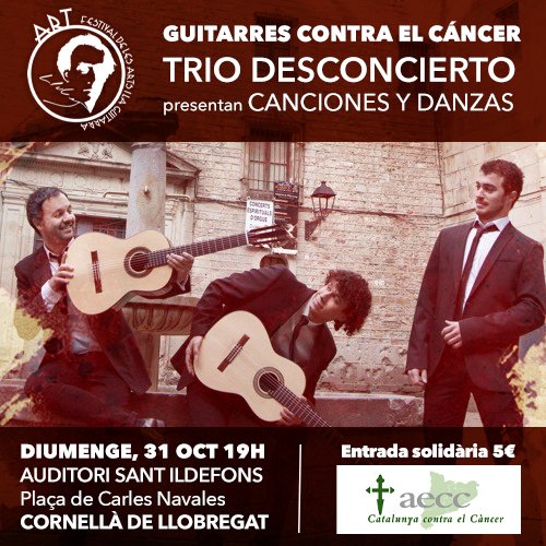 #Avui #ArtLlobet 2021 Guitarres contra el càncer #guitar #festival + #Art + #Guitarra 👇👇👇
mllobet.com/artllobet/2021… <a href="/catalunyamusica/">Catalunya Música</a> <a href="/aecc_sedavi/">aecc.sedavi</a> <a href="/canceryvida/">Canceryvida</a> <a href="/CornellaActitud/">CornellàActitud</a> @cntcornella <a href="/EPcornella/">EL PERIÓDICO Cornellà</a> <a href="/HdadCornella109/">Hdad Rocío Cornellà</a> <a href="/magradacornella/">M'agrada Cornellà</a> <a href="/PAH_CORNELLA/">PAH de Cornellà</a> <a href="/PodemCornella/">Podemos Cornellà</a> @santildefonsB
