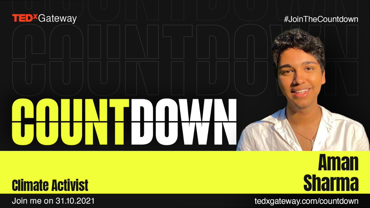 Tune in, for a brighter climate future. Watch me & 50+ #Climate Crusaders sharing ideas to mitigate #ClimateChange. Together, we can change climate change. Joining Link - tinyurl.com/2kkdvf34 Today @ 4 PM IST #JoinTheCountdown #TEDxGatewayCountdown @TEDxGateway