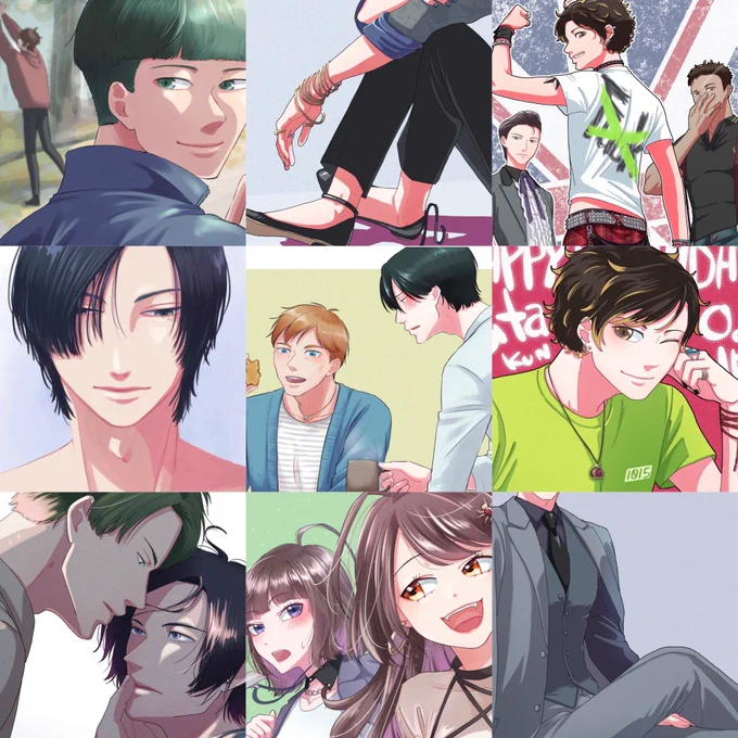 #今月描いた絵を晒そう 
イベント出たり漫画も描いていたとはいえ当社比めっちゃ少なくてびっくり…でもバリエーションは多いかな? 