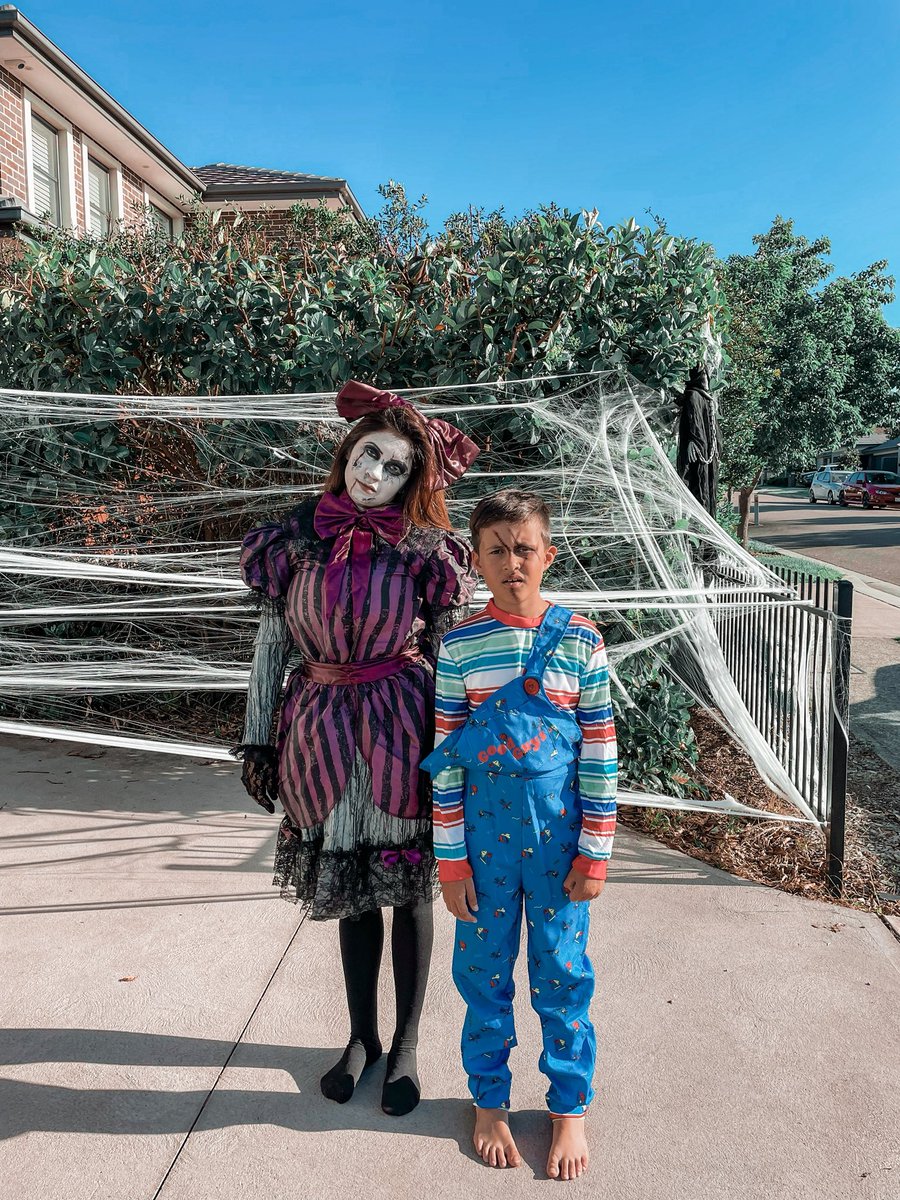 Xbina's tweet photo. We are the dolls of the damned 👹☠️ #halloween2021 https://t.co/l2ZXzGWasg