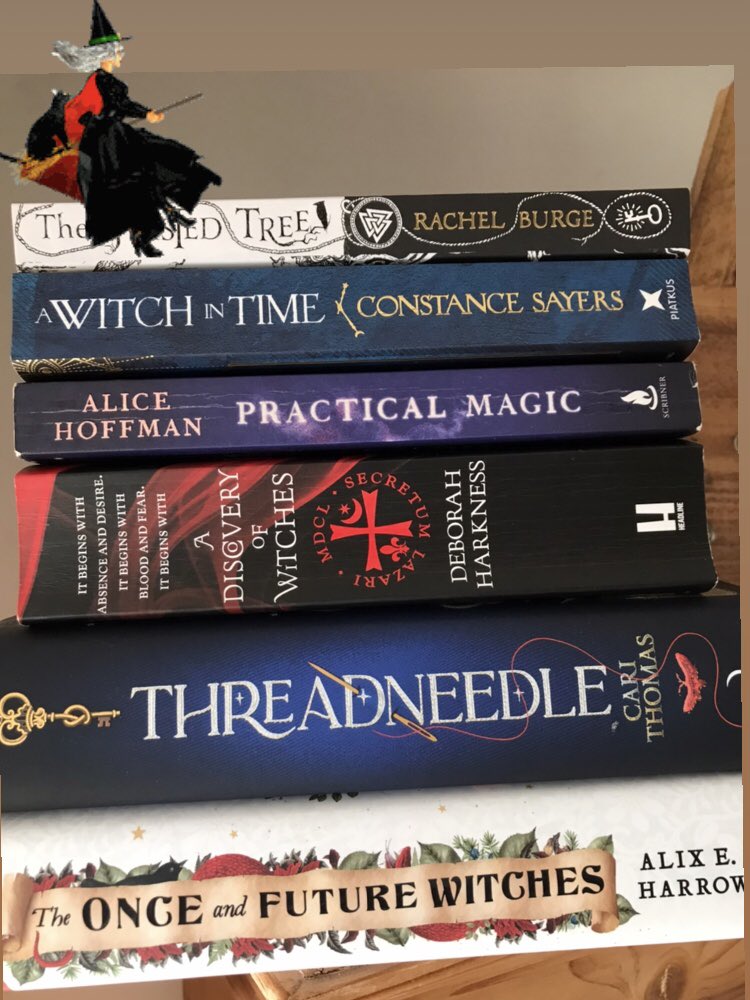 Wendyreadsbook1's tweet photo. #witchyreads for Halloween- Which is your favourite? 🧙♀️
#TheTwistedTree #PracticalMagic #AWitchInTime #ADiscoveryOfWitches #Threadneedle #TheOnceAndFutureWitches https://t.co/t5ha7I1kLq