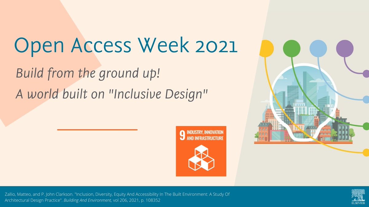 Building Inclusion, Diversity, Equity and Accessibility into our #BuiltEnvironment. We have an IDEA!
The final part of our #OpenAccessWeek series, where we showcase the powerful research building structural equity. spkl.io/60114OqYT
#OpenAccess #GlobalGoals #SDGs