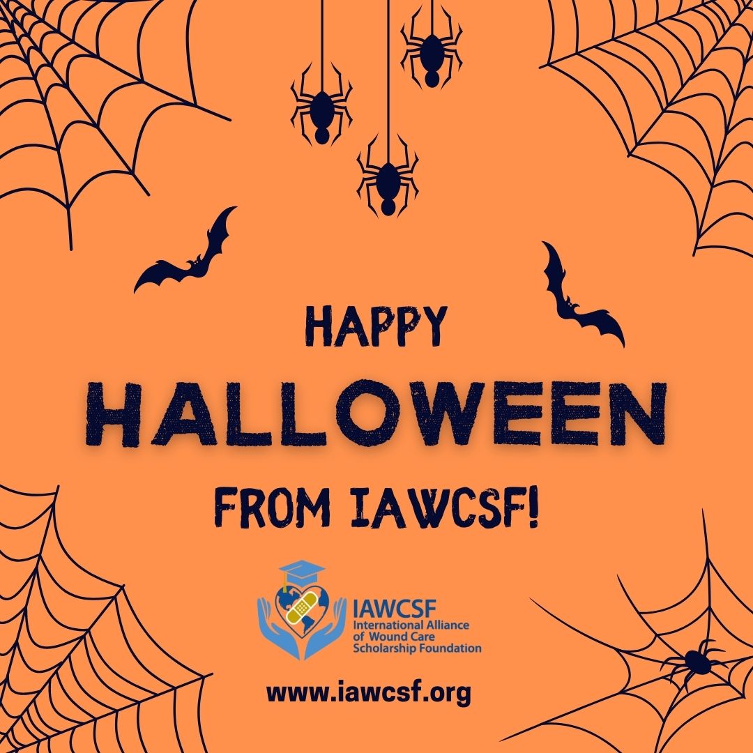 iawcsf's tweet photo. May your Halloween be filled with tricks and treats!!!  #woundcare #woundcarecertification #scholarships #woundcareeducation #nurse #physician  #healthcareprofessionals #IAWCSF #NAWCO https://t.co/HkQDLQQlFk