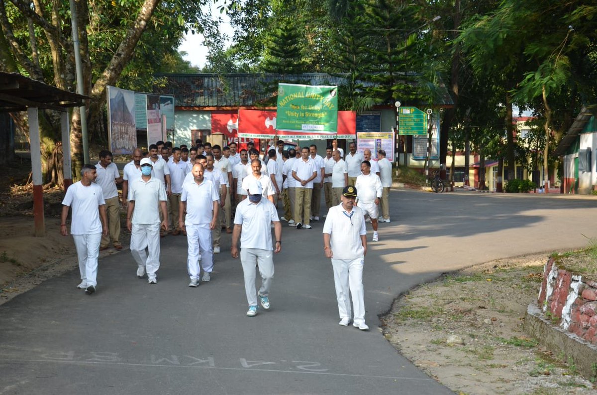 ndtv's tweet image. #NationalUnityDay2021 observed by North East Frontier HQ in Itanagar, Arunachal Pradesh.
#RashtriyaEktaDivas 

(Images: @ITBP_official)