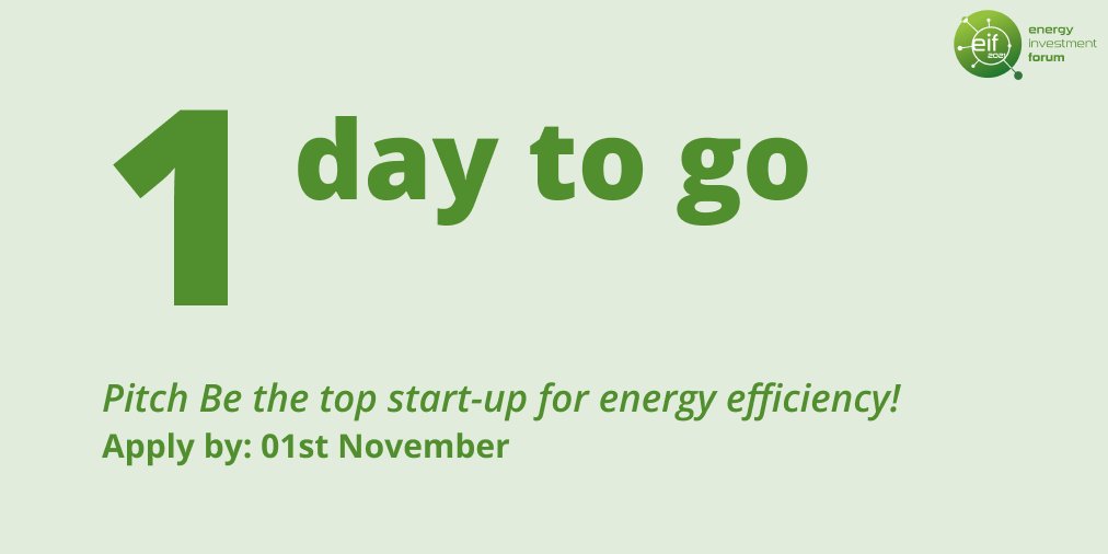 CARECEnergy's tweet photo. Last day tomorrow!

Apply by tomorrow and be the top startup in Central Asia for energy efficiency!

Don't miss this opportunity. Know more &amp; Apply now: https://t.co/tXeStlNz32

#EIF2021 #CARECEnergy https://t.co/rZueIlgYuz