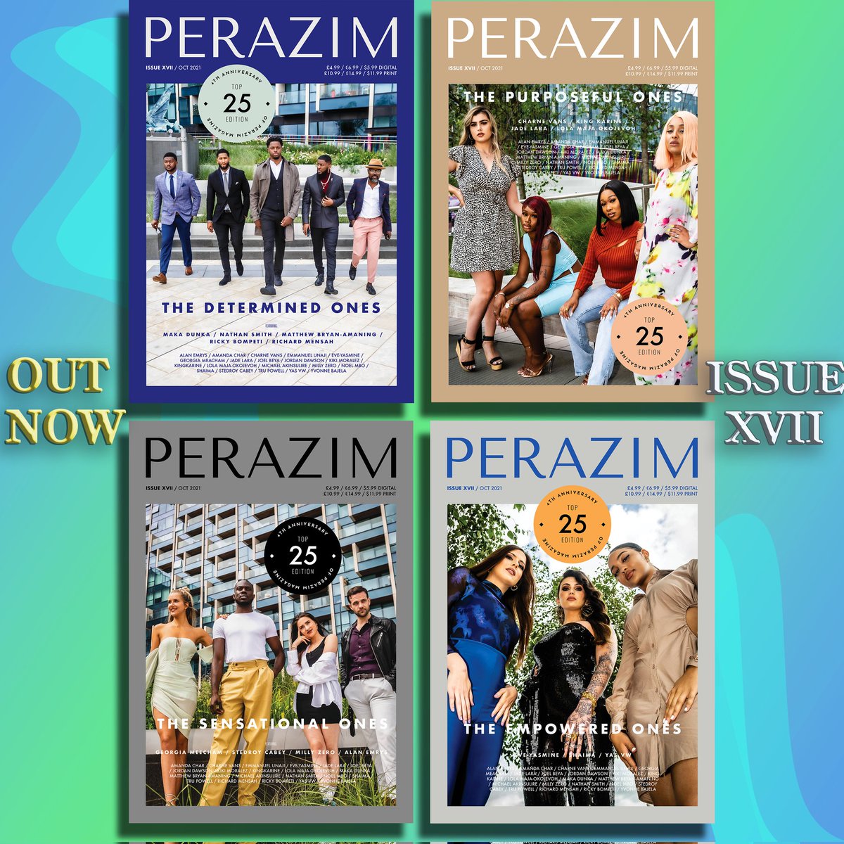 StedroyCabey's tweet image. FIRST MAGAZINE COVER! 🥺🥰

Pleased &amp;amp; humbled to feature in PERAZIM MAGAZINE top 25 creatives listings for 2021. ✨🙏🏿

OUT NOW!

P. S. Happy 4th Birthday Perazim! 🥳

#humbled #grateful #magazine #magazinecover #top25 #London #creatives #newissue #interview #actor #thankful