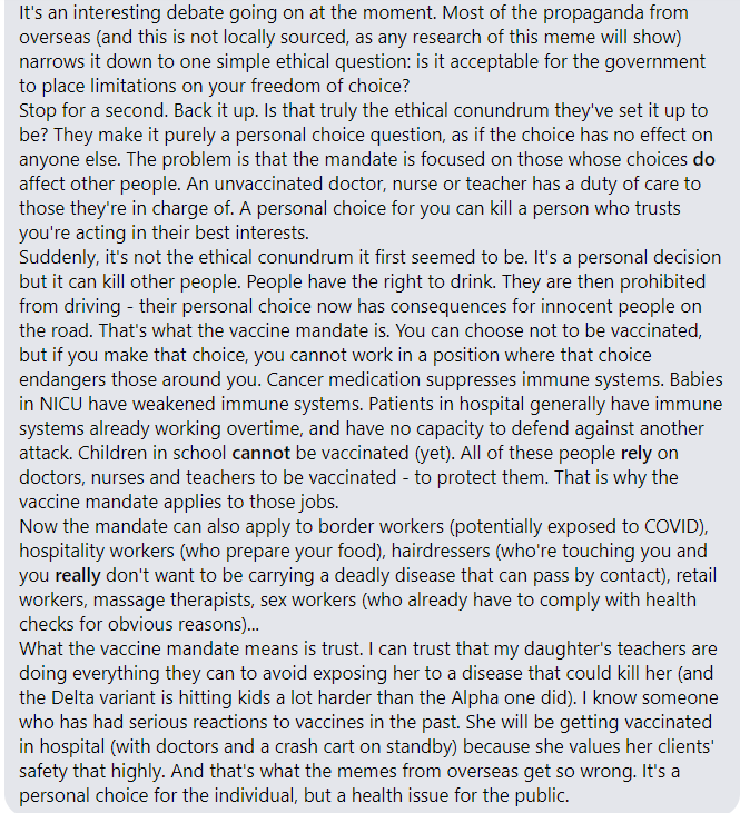 mycaptainplush's tweet photo. M served this one up to his anti-vax sister with zero prompting from me and gosh he writes nicely. https://t.co/U2vVbgd4Gi