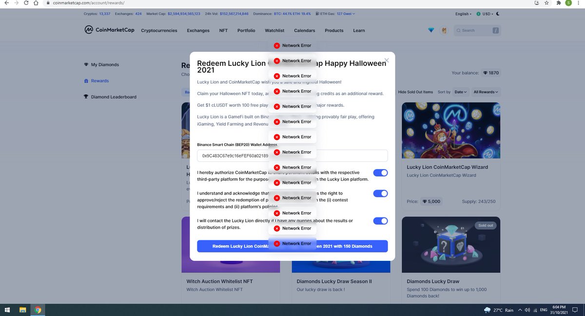Hi there Coinmarketclown 🤡🤡🤡, can't do proper giveaway competitions? Then don't =.= 

Giving #NFT a bad name! Boooo 

<a href="/CoinMarketCap/">CoinMarketCap</a> <a href="/binance/">Binance</a> <a href="/cz_binance/">CZ 🔶 BNB</a> <a href="/BinanceChain/">Binance Chain</a> <a href="/BinanceResearch/">Binance Research</a>  <a href="/LuckyLionGameFi/">Lucky Lion Official</a> <a href="/GameFi_Official/">GAMEFI.ORG</a> 

$BTC