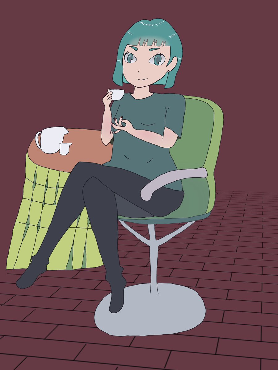 goodsleepswing's tweet photo. #イラスト好きな人と繋がりたい 
#リハビリ
#illustration
#芸術同盟 
カフェテラスにて https://t.co/j6fsdpLaqA