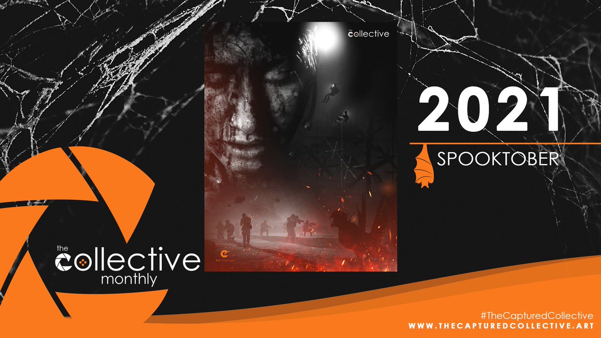 Captured_Collec's tweet photo. #TheCapturedCollective Monthly 🎃 Issue X

We wish you all a Spooktacular Halloween! 🕸️
&amp;. Thank you for 5k followers! 🎉
– Editorial by @hdimit11 

➡️ https://t.co/DwjEBRawFs
____
#VirtualPhotography #Photography https://t.co/74wo9SZBcb