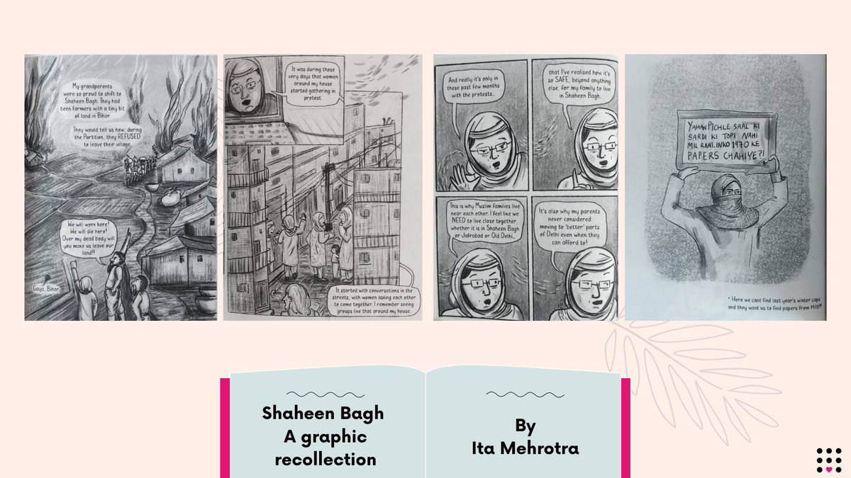 onefuture_india's tweet photo. We're back with #OFCRecommends!
Every #Sunday, we recommend something to our community from books that stayed with us, to podcasts we just can't stop listening to.
This week, Divya would like to recommend Shaheen Bagh | A graphic Recollection by @MehrotraIta
#Recommendations https://t.co/TYubQL3iME