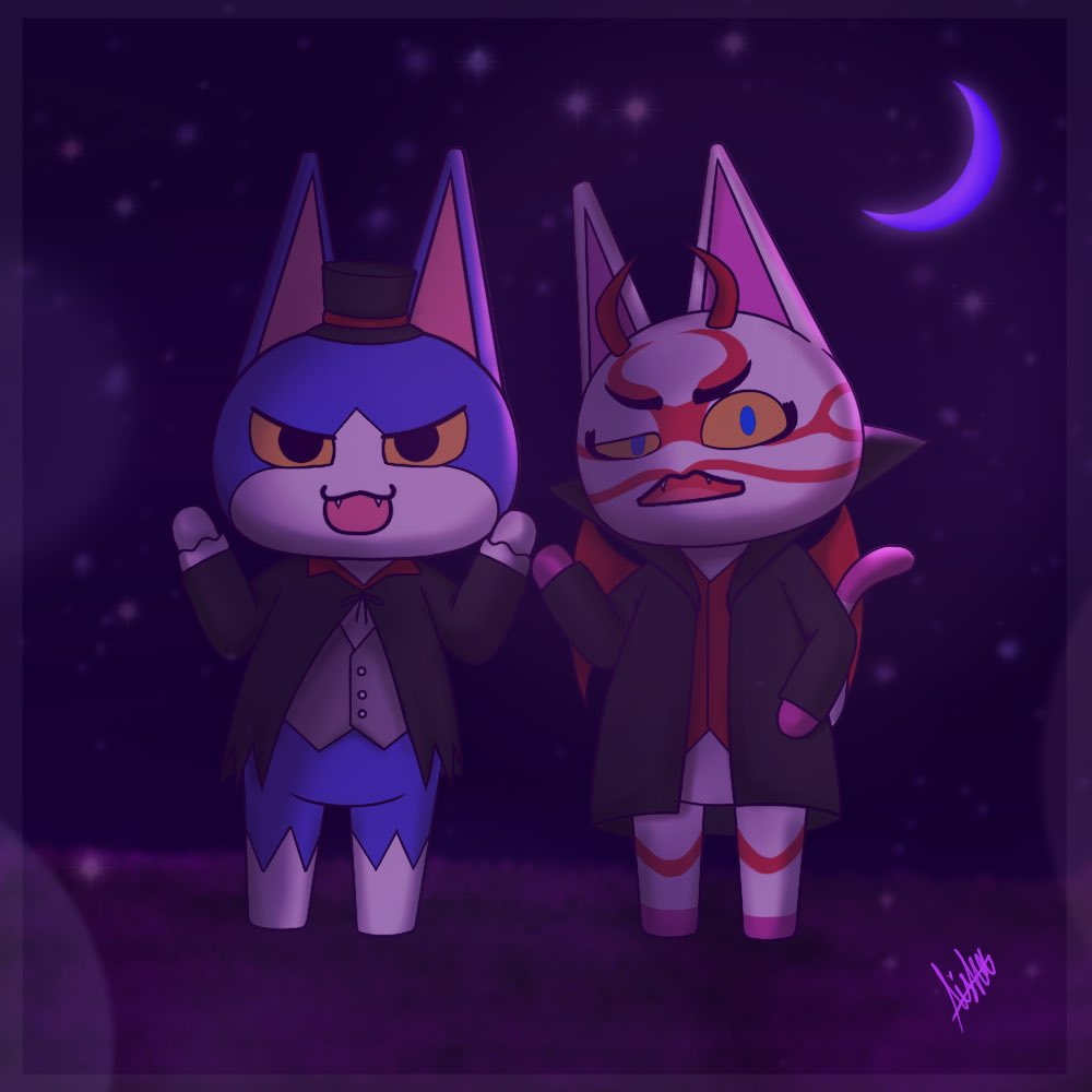 SweetAisha_ACNH's tweet photo. Happy Halloween! #どうぶつの森 #AnimalCrossing #ACNH #NintendoSwitch #バンタム #かぶきち #あつ森 https://t.co/ML7RNlGVBE