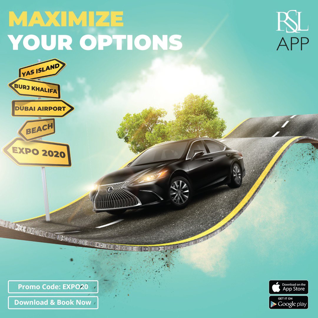 RSL_App's tweet image. Whether you have a dozen errands to complete, prebook them and let the RSL APP take care of that. 

Install the RSL App &amp;amp; pre-book now. - bit.ly/3afTYGE. Use promo code EXPO20 to snag 15% OFF.

#expo2020 #businessride #exporide #taxi #dubai #abudhabi  #dxb #fun