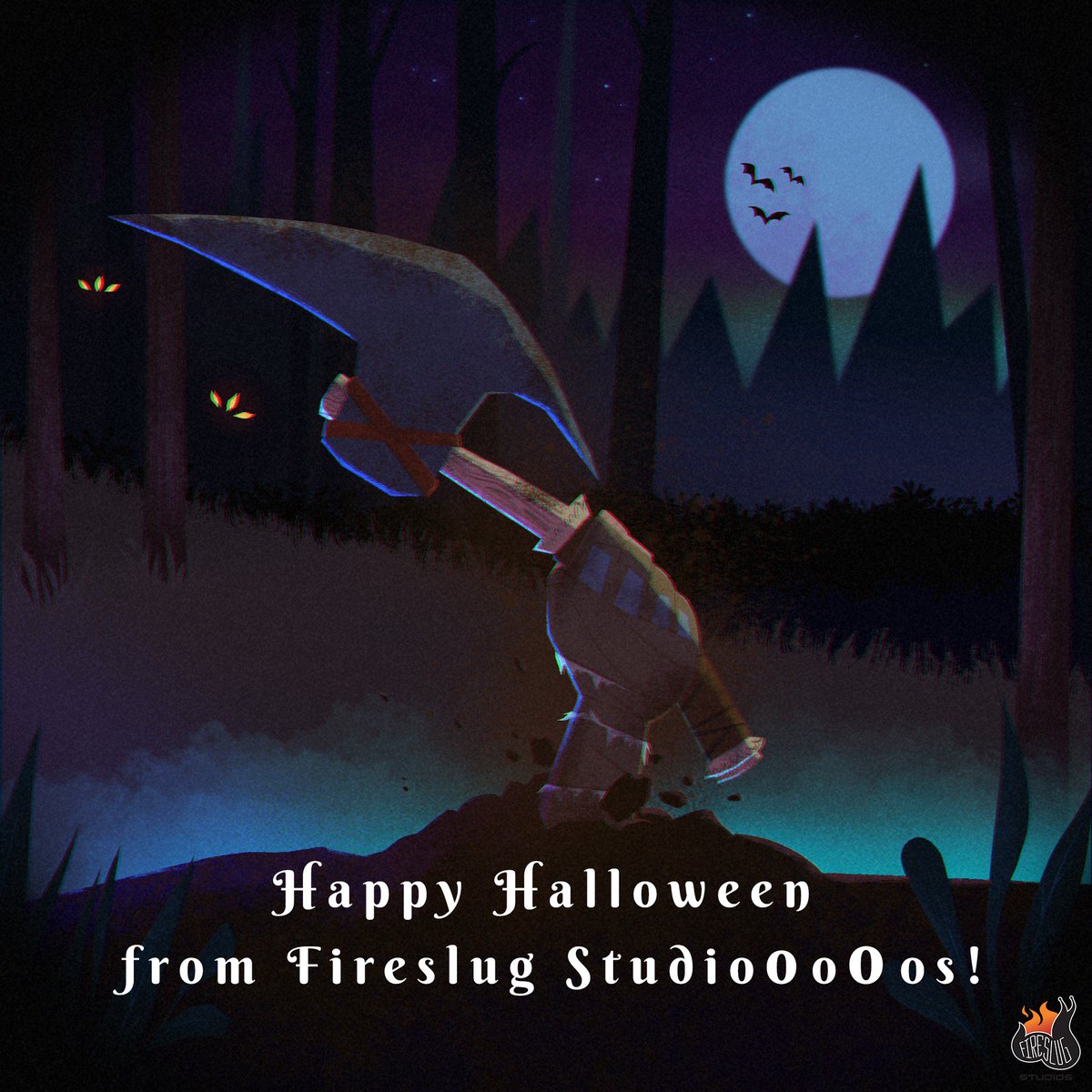 Fireslugstudios's tweet photo. As the day of the dead dawns,
Beaming sun shines bronze, 
Tricks or treats will compare none,
To the updates of Ashborn, the one

Follow the Fireslug!

___
#gameconceptart #conceptart #art #gameart #イラスト #screenshotsaturday #halloween #spooky #horror #october #spookyseason https://t.co/muU4jH3kuN