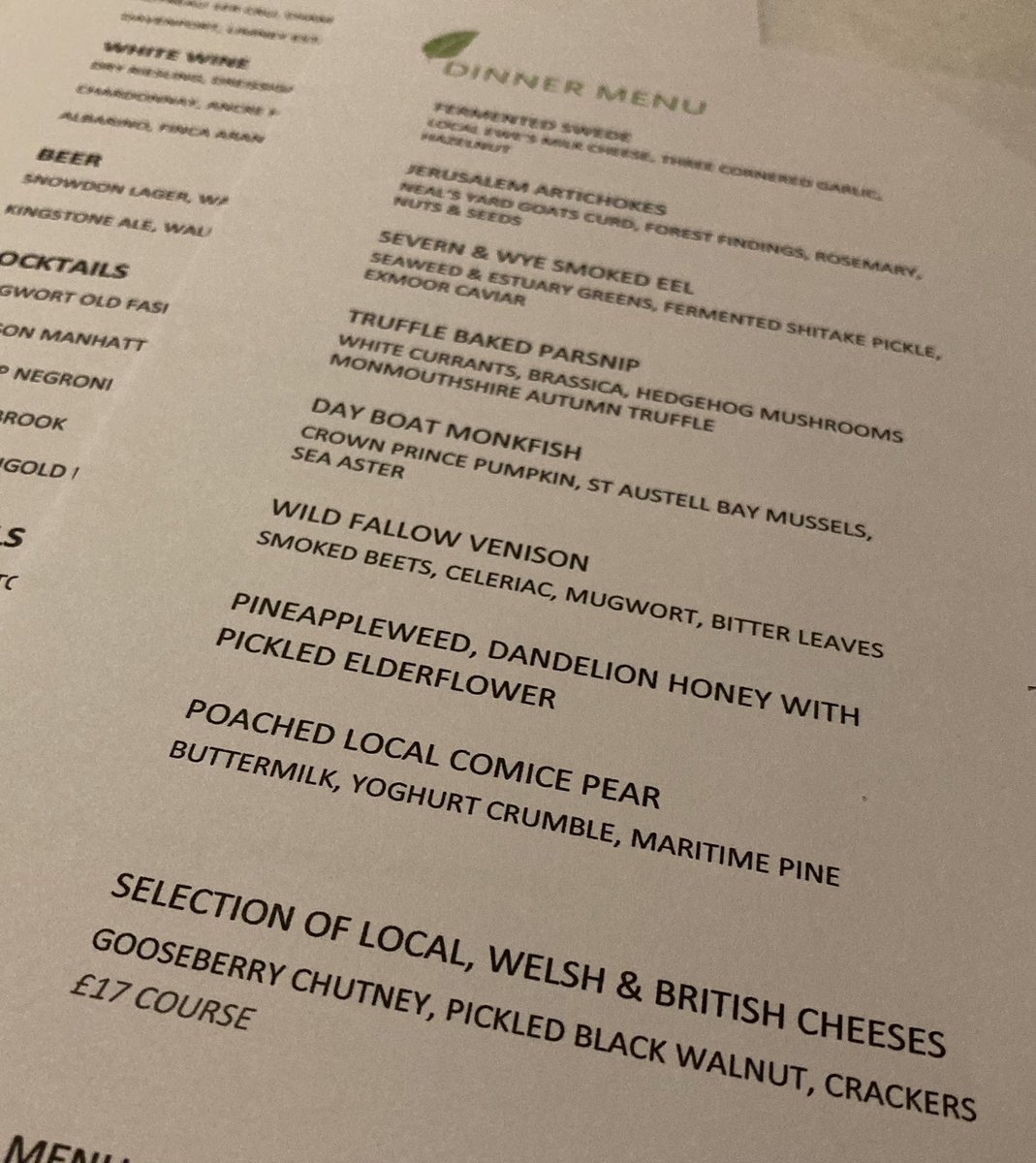hadnock's tweet photo. An amazing meal @TheWhitebrook last night, featuring lots of locally produced and locally foraged food. A fabulous experience - many thanks to the whole team! #whitebrook #wyevalley #monmouthshire https://t.co/u5ULk3A9v9