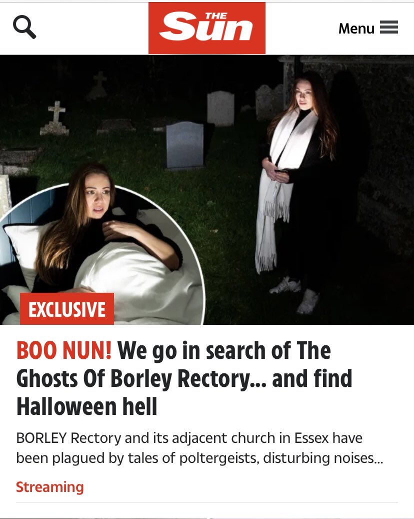 champdogfilms's tweet photo. The Ghosts Of Borley Rectory and @stevenrmsmith featuring in THE SUN newspaper today! π°
Pick up your copy and check out the film - perfect for a Halloween night! ππ»
https://t.co/dnOLi1bSrg
#GlobalWatchFilms #GreenwayEntertainment #CocoPictures @champdogfilms https://t.co/cHaWGl1qkA