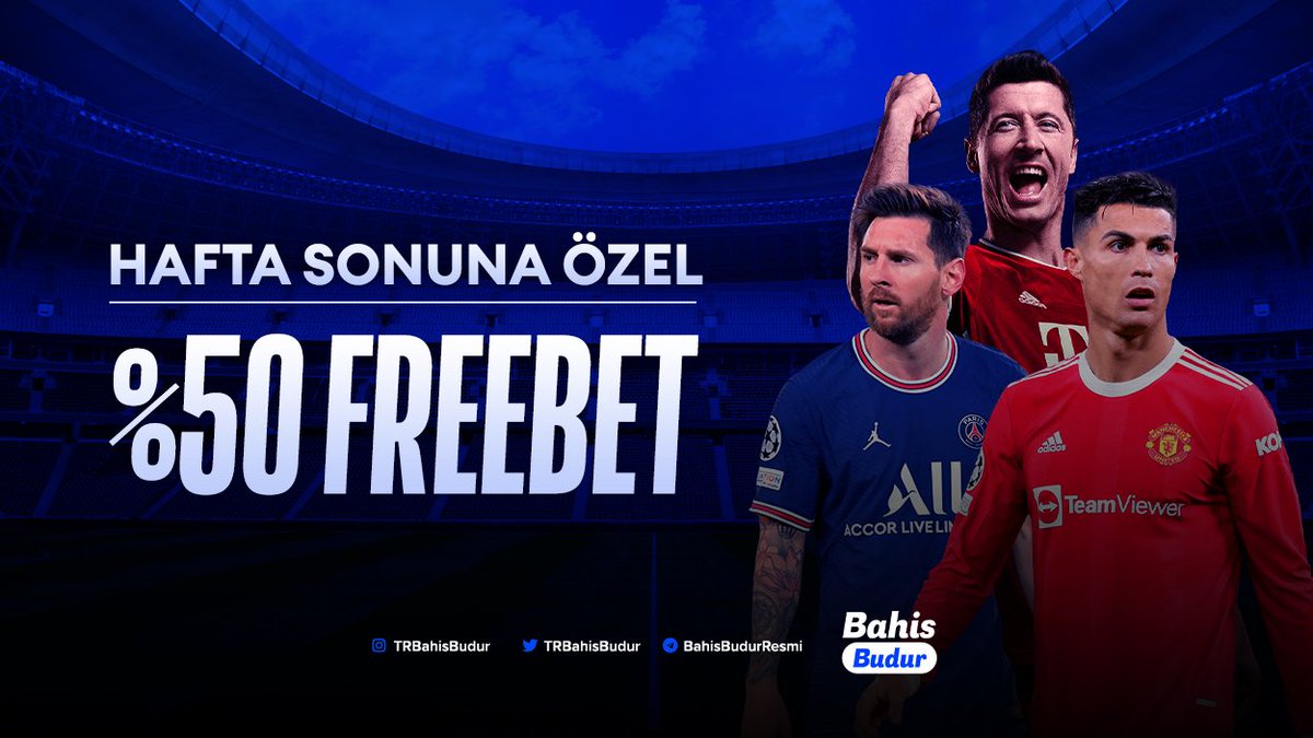 📅 Haftasonu futbol resitali BahisBudur'da kazandırıyor! ⚽️ Yalnızca Haftasonları geçerli %5️⃣0️⃣ FreeBet! 💸 Hemen yatırımını yap, geniş bültende kazanca giderken güne karda başla! 🔹Bahisbudur117.com🔹