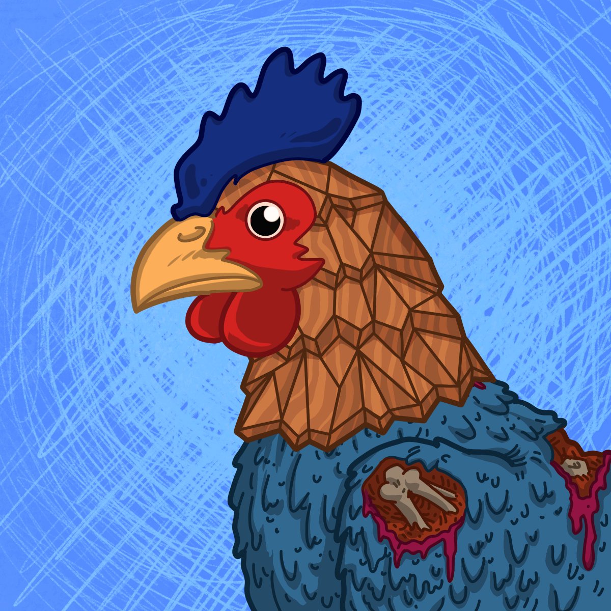 RugpullFNF's tweet photo. Our members hopped on the @ChickenTribe and snagged some of these charming chickens before it inevitably started mooning!

Here are four of our favorites! #Bagawk #Underrated https://t.co/FqxHqUcZlj