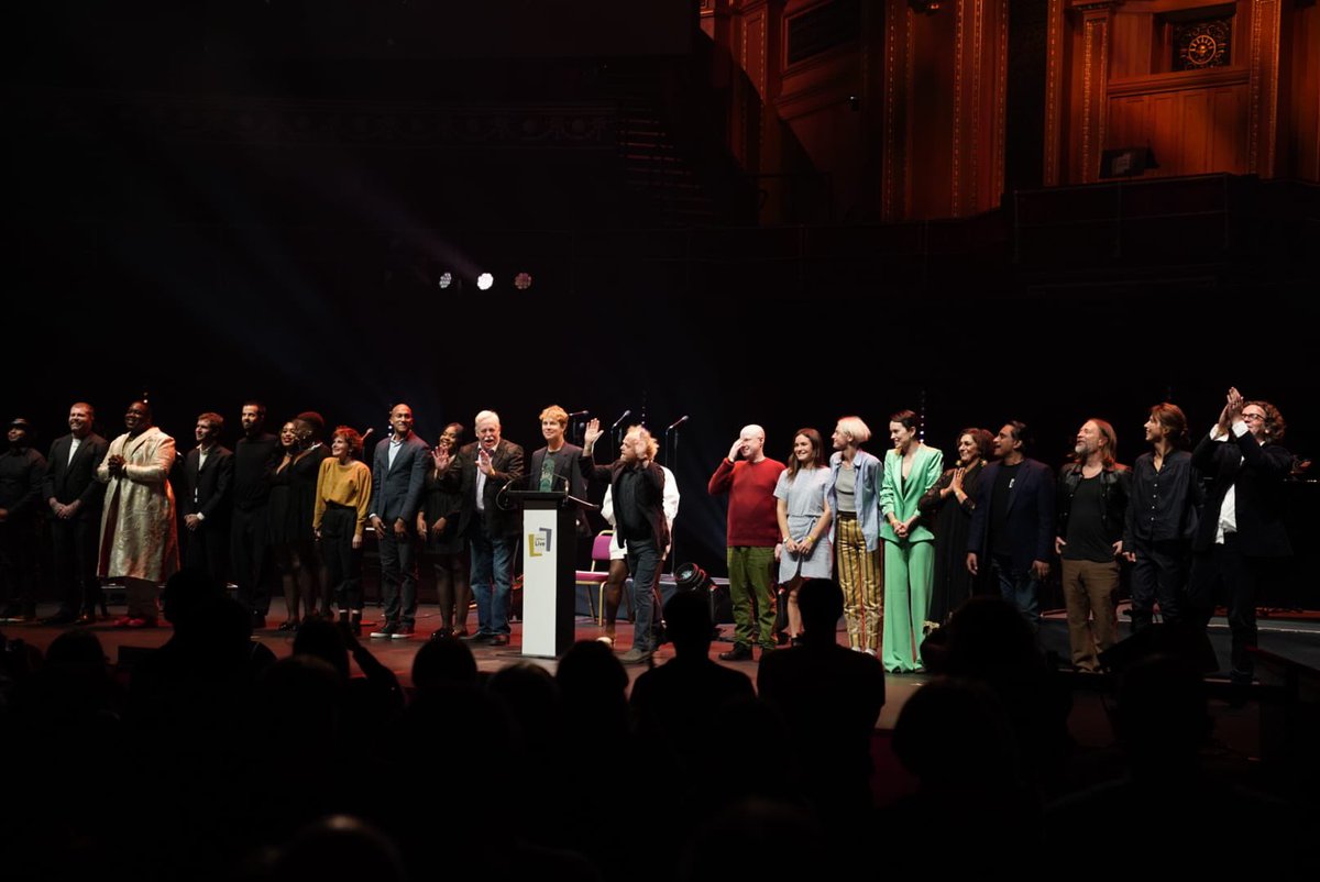 letterslive's tweet photo. What a night!

The biggest EVER @letterslive line-up takes to the stage for their curtain call last night @RoyalAlbertHall 👏👏👏 https://t.co/rD2HHbokvJ