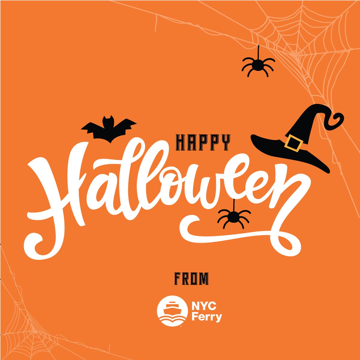 NYCferry's tweet photo. Happy Halloween from #NYCFerry 🎃 What’s your costume? #FerrySpookyCommute
Head to https://t.co/Rp8vJADKlJ to plan your #Halloween commute! https://t.co/wNWjSDV83f