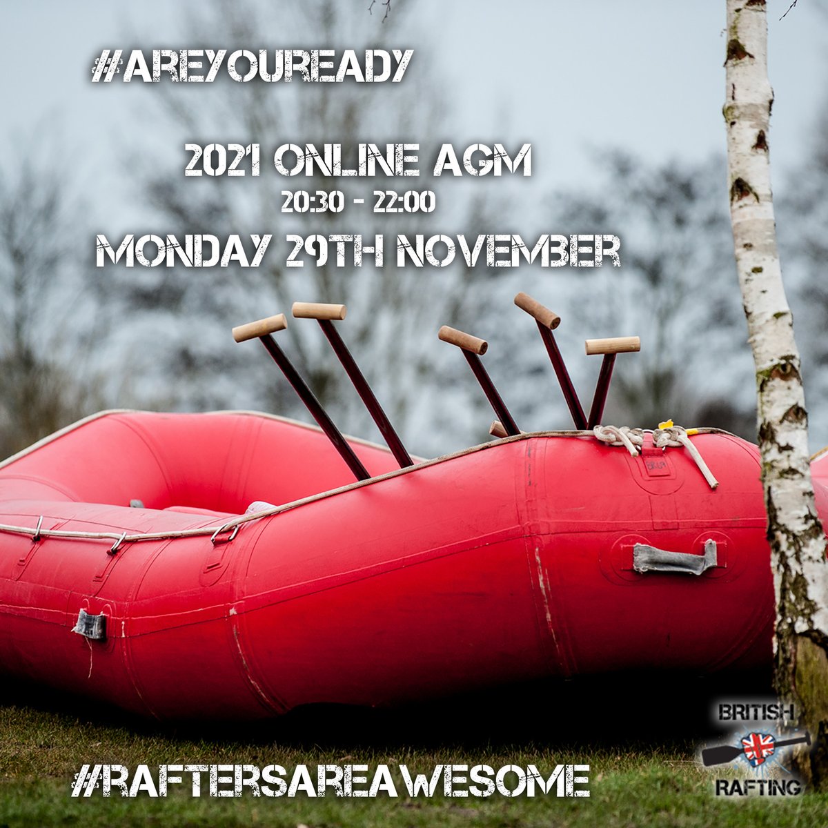 BritishRafting's tweet photo. The 2021 British Rafting AGM will be held online on Monday, 29th November, 20:30 - 22:00.

Furher details at https://t.co/9kLBgaLNZU

#RaftersAreAwesome #StrongerTogether #internationalrafting #RiverFamily #WeAreIRF #whitewater #rafting #whitewaterrafting https://t.co/ouZobUJ8Tl