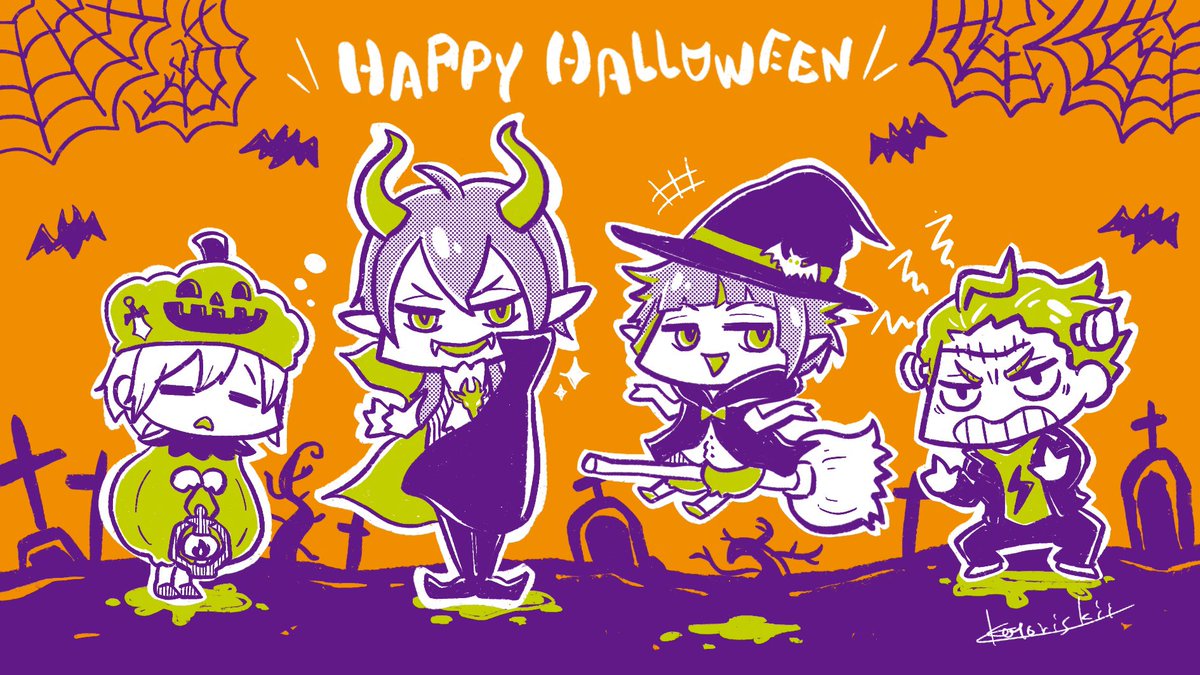 ⚠️捏造衣装・設定あり&amp;再掲

ハッピーハロウィーン!

#ツイステハロウィーン
#おえかき小鳥女子 