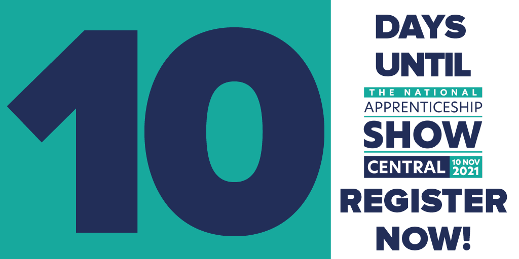 workpays's tweet photo. ONLY 10 DAYS LEFT!

Come join the ASK Team at the virtual National Apprenticeship Show - Central on the 10th November! 

Come along and speak to us about our #apprenticeships. 

Register for FREE @ https://t.co/s9PYIYC2EK 

@NAS_event 
 #NASCentral
#eastmids
#westmids https://t.co/vFo0PSotPS