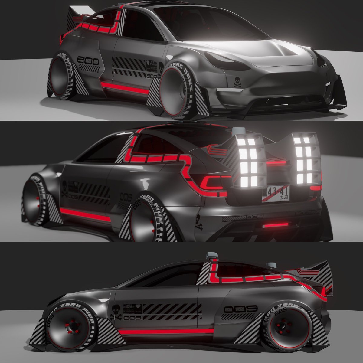 zerozero__five's tweet image. Back to the future Tesla Model 3