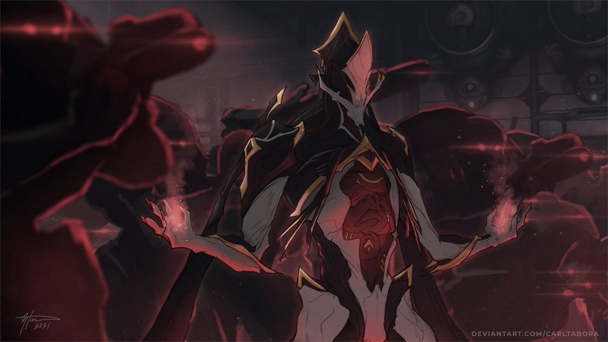 RT @carl_tabora: Nekros and his undead army. Happy Halloween! @PlayWarframe  #warframe #FANART #warframefanart, image size:1200x675