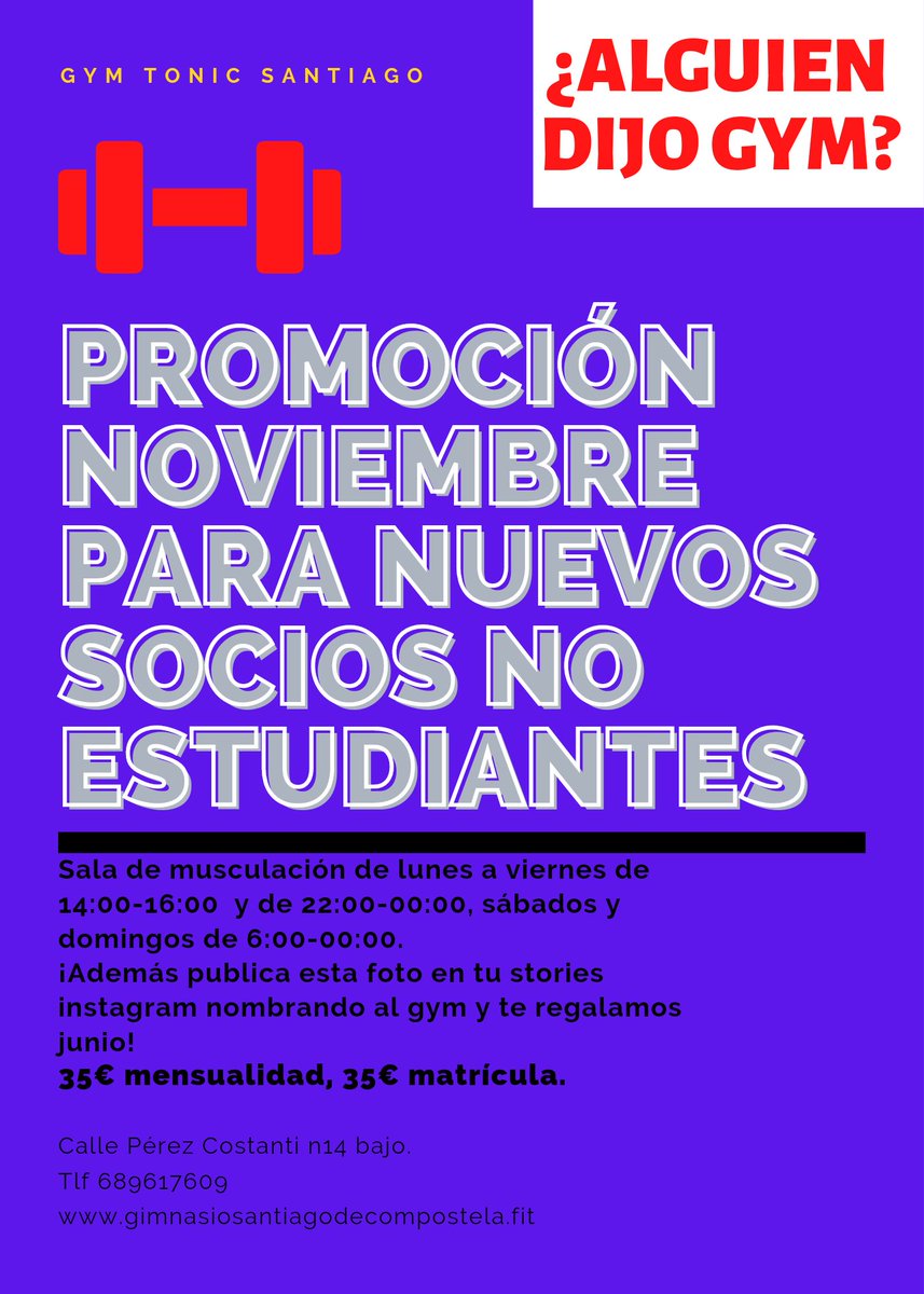 Wow
#gymmotivation #gymlife #gym #promociones #SantiagoCentro