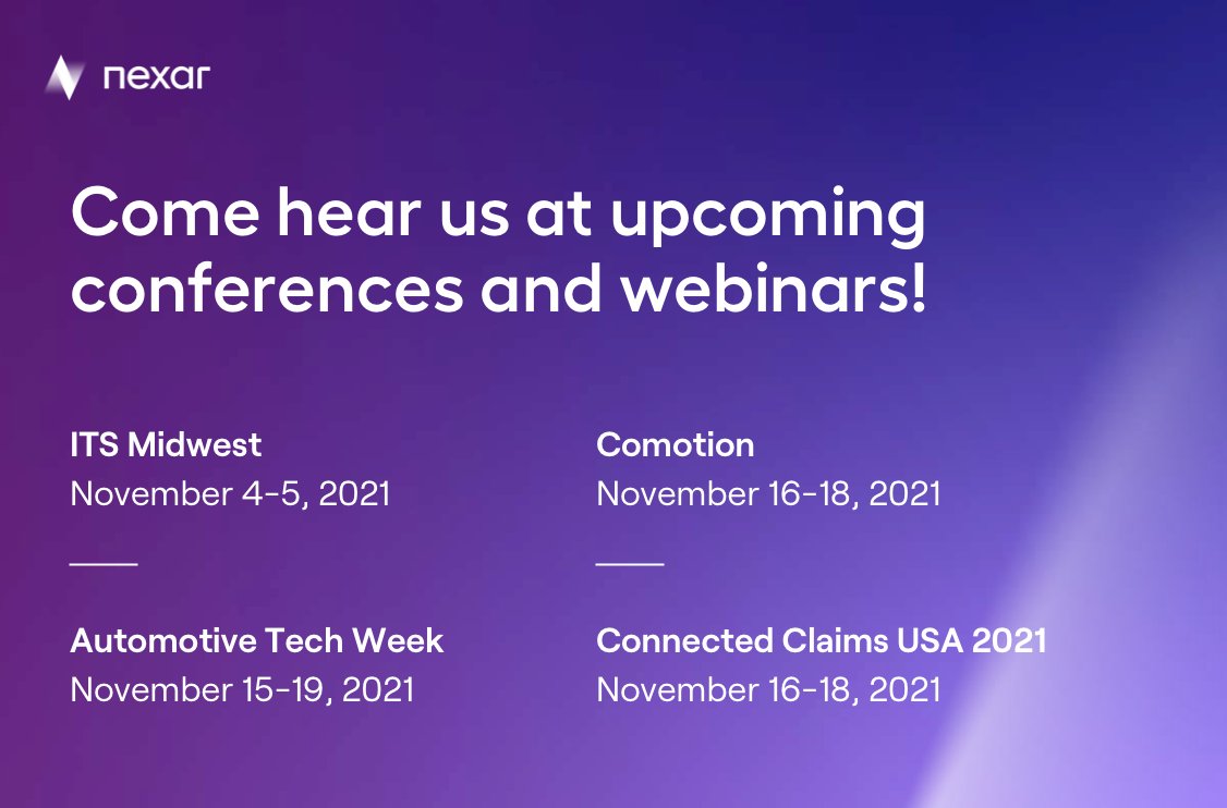 getnexar's tweet image. Don’t forget to sign up for this month’s conferences and webinars!
 @ITS_Midwest @WardsAuto @CoMotionNEWS @reutersevents #AutomotiveTechWeek #Comotion #CCUSA