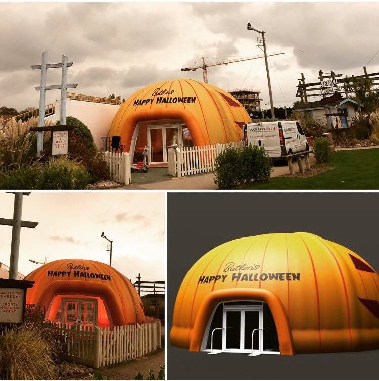 Evolutiondome's tweet photo. Happy Halloween π #InflatableDome #InflatableStructures #BrandedStructures #TemporaryStructures #Pumpkin https://t.co/Kch2yu60Uo