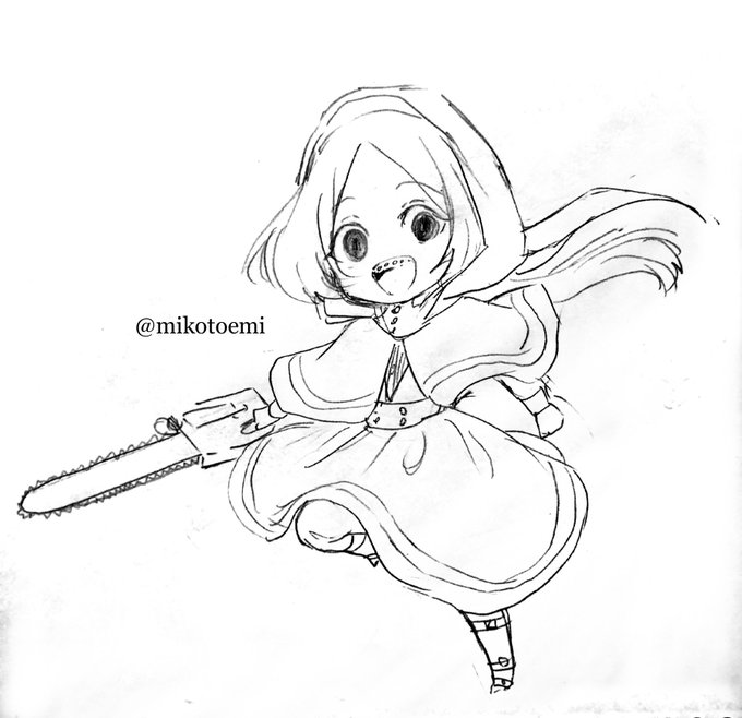 #オリジナル

刃物をぶん回す女の子が見たいと思って描いた子です 