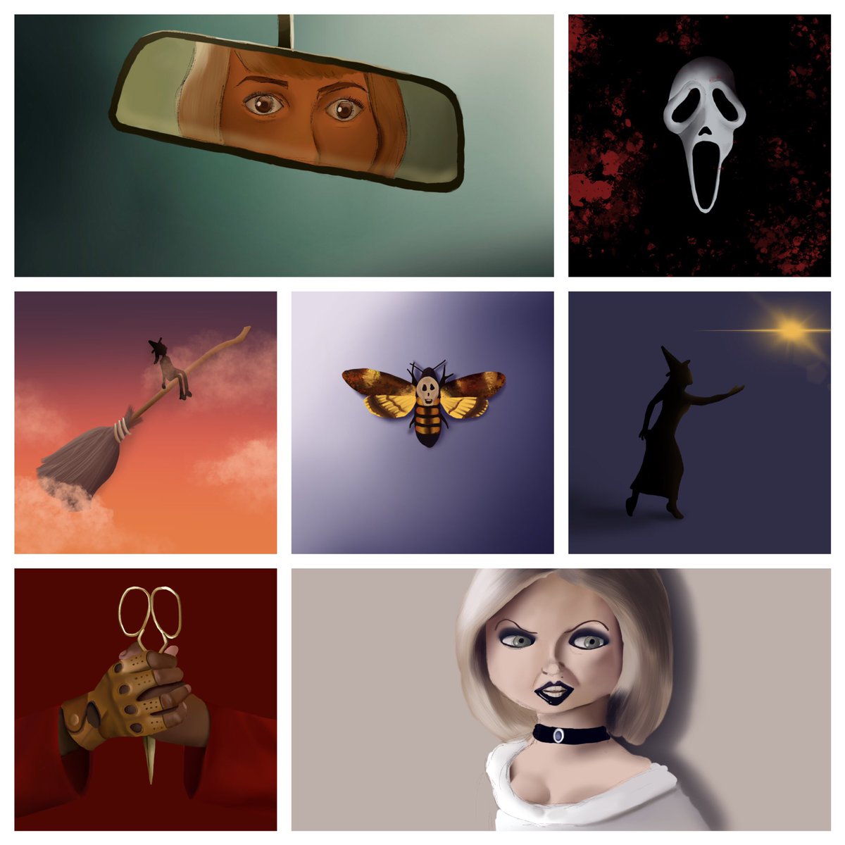 stephsdrawings9's tweet photo. Happy Halloween! 🎃👻 here are a bunch of spooky drawings I did as part of inktober! https://t.co/jlUM2l7eMp
