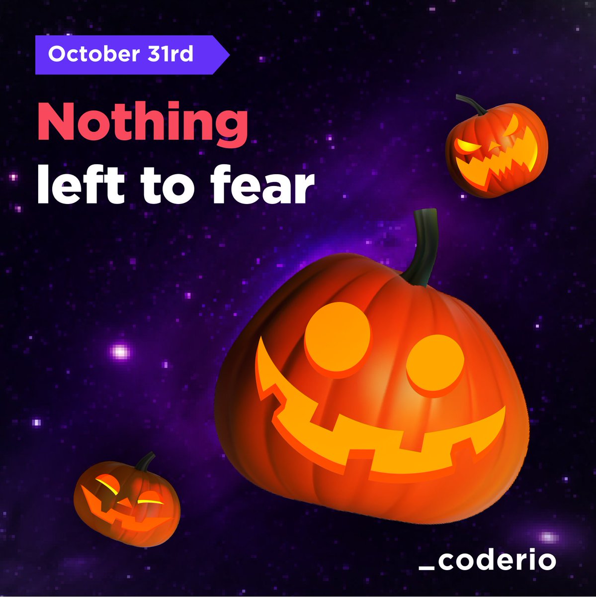 coderio_'s tweet photo. Halloween: we are no longer afraid of you. After two difficult years for everyone, let's take every opportunity to celebrate! This October 31, have fun on the traditional witch's night! Wherever you live, Happy Halloween! #PlanetaCoderio #despegue #Halloween #fun #Tradition https://t.co/AI71daS4NE
